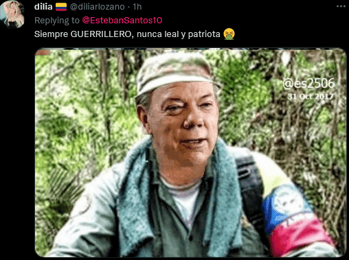 tweet en desacuerdo con santos