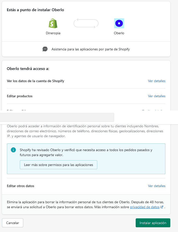 Instalacion de oberlo, como comenzar con el dropshipping con oberlo 2022