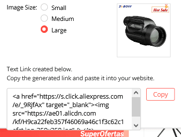 imagen link de afiliado aliexpress