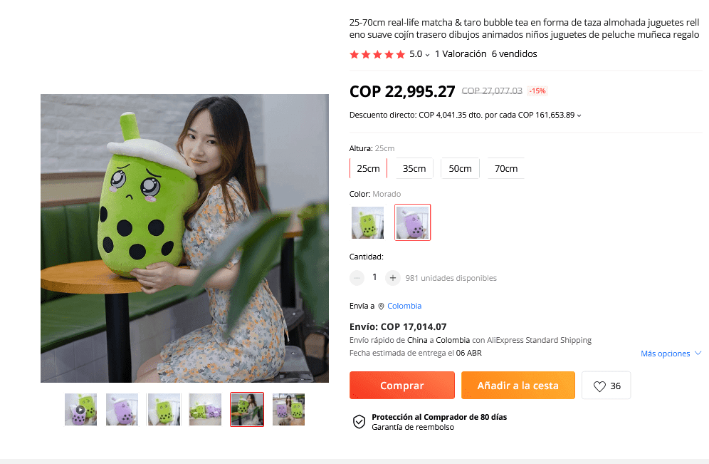 aliexpress tarot y matcha, producto dropshipping