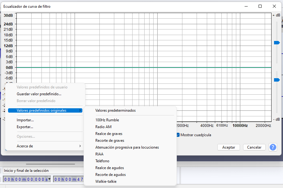 ecualizador grafico audacity 