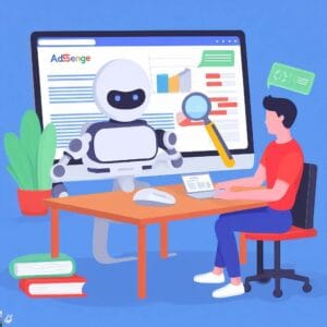 Se muestra una persona con un asistente de inteligencia artificial